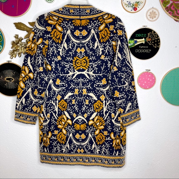 NWT MAX Sport BCBG MAXAZRIA floral folk cardigan coat jacket Size M $368 - Picture 2 of 7